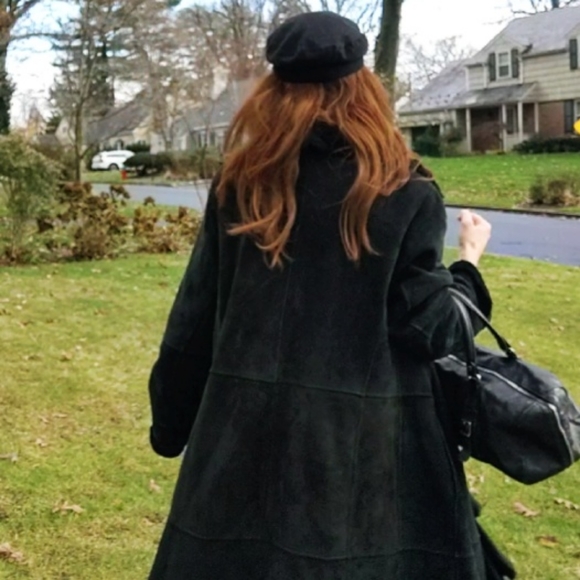 Designer Dominic Bellissimo Luxury Black Cascading Shearling Coat - Picture 5 of 14